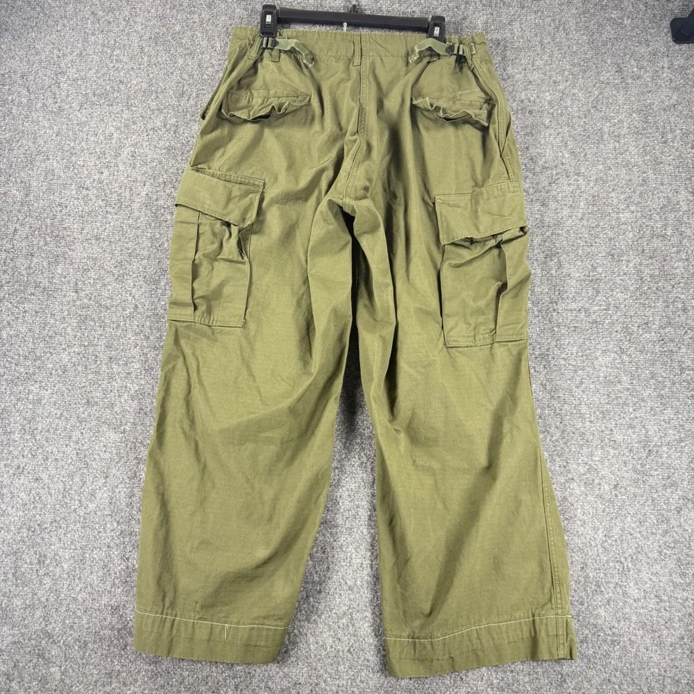 Vintage Vietnam Jungle Pants OG107 Ripstop Cargo 60s Mens 35x27 Large Short